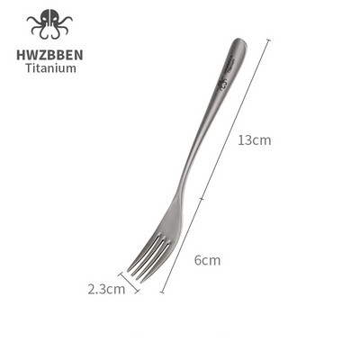 HWZBBEN hosszú nyelű titán villa kanál kültéri EDC piknik asztali edények kemping kellékek Hordozható ultrakönnyű Bushcraft étkészletek