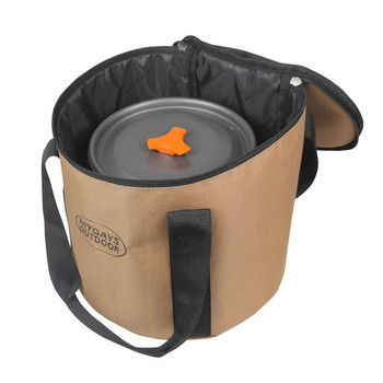 Оксфорд плат Къмпинг съдове за готвене Различни предмети Чанта за носене Водоустойчива кръгла чиния Съдове Купа Гърне Калъф за съхранение Устойчив на износване