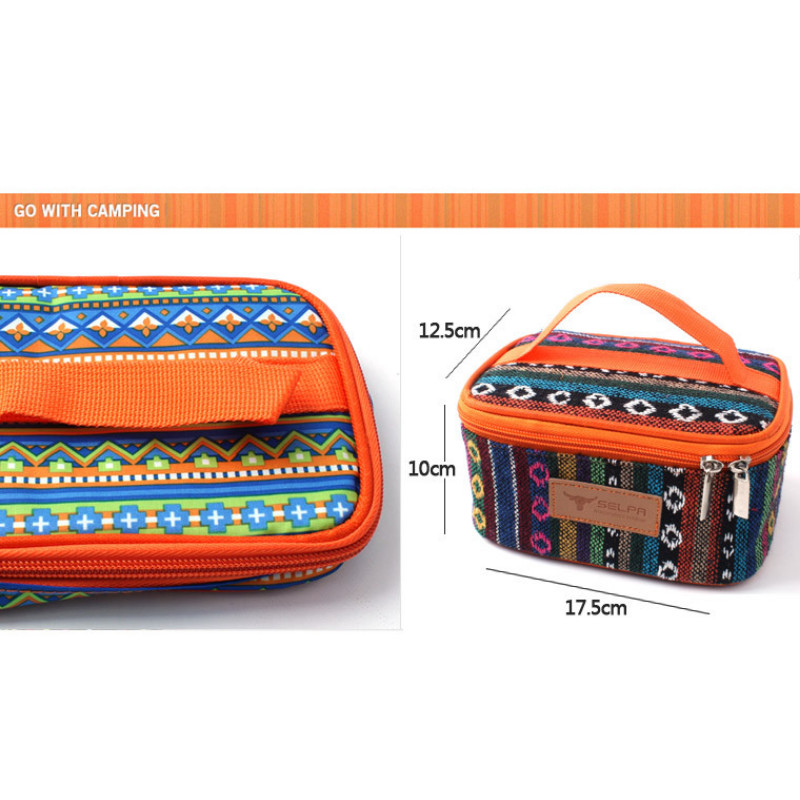 Kültéri kemping főzés fűszeres felszedő táska vízálló palack kézi smink vízálló piknikkosár étel nagy táska szigetelt