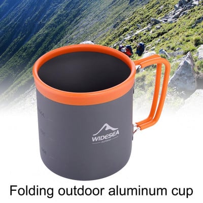 480ml Camping Aliuminio Puodelis Lauko Puodelis Turizmo Indai Maisto klasės Turizmo Indai Vandens Puodelis Kavos Gėrimas Žygiai Žygiai