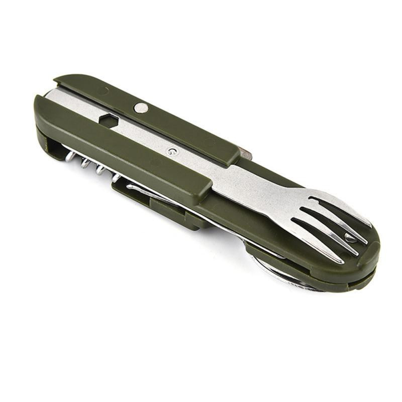 Összecsukható villakanál kültéri öltöny Összecsukható evőeszköz Hordozható Küldje el Oxfordba Tárolótáska Evőeszközök Hordozható Villa Multifunkcionális