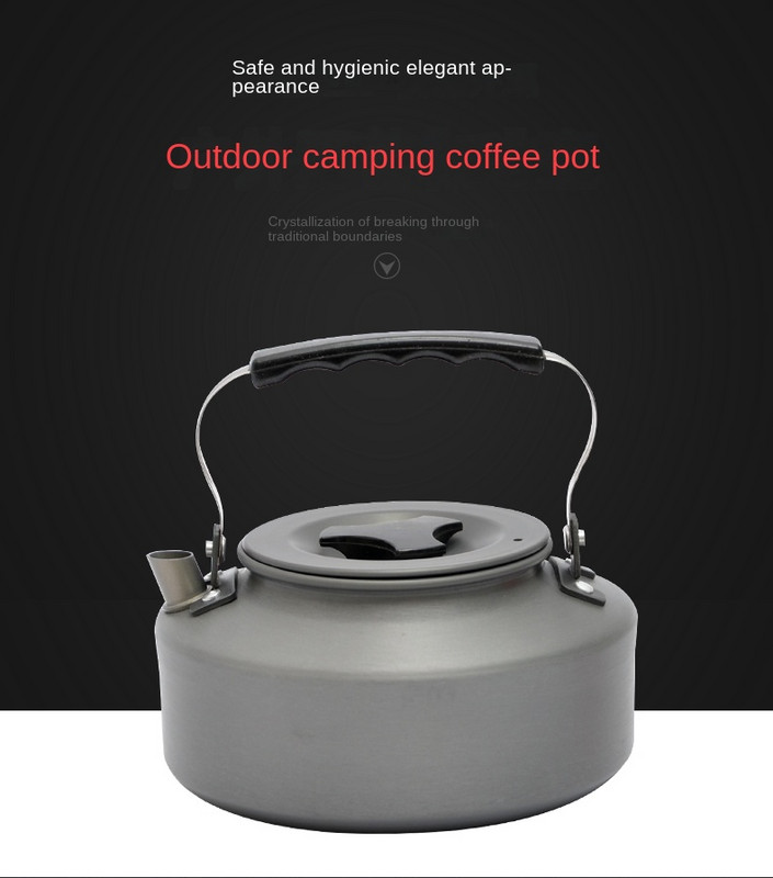 1,1 l/1,6 l āra tējkanna kempings tējkanna kafijas kanna Galda piederumi tūristu ēdieni kempinga virtuves piederumi, pārgājieni, pikniks, ceļojumi