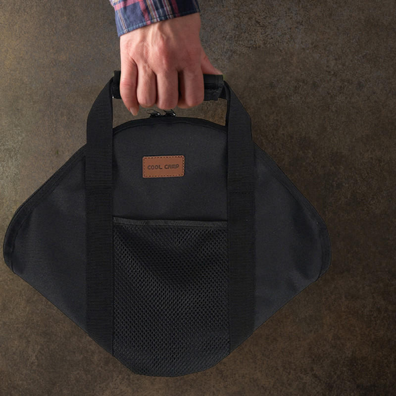 600D Oxford serpenyőtartó kültéri kemping konyhai edények edények tároló táska utazó grilltálca serpenyő szervező