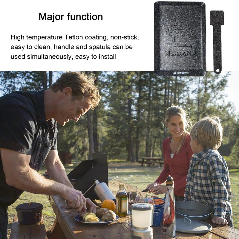 Pārnēsājams BBQ cepšanas šķīvis āra Teppanyaki kempings Virtuves piederumi piknika bārbekjū Nepiedegoša grila cepešpanna gaļai, zivs, dārzeņi