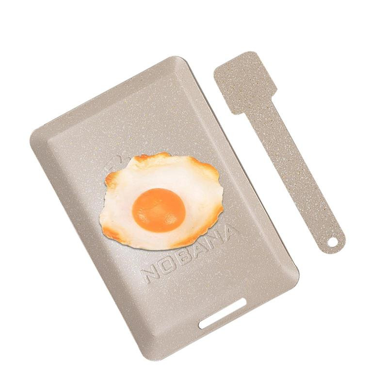 Pārnēsājams BBQ cepšanas šķīvis āra Teppanyaki kempings Virtuves piederumi piknika bārbekjū Nepiedegoša grila cepešpanna gaļai, zivs, dārzeņi