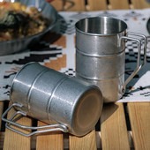 Camping Cup Törhetetlen 304 Rozsdamentes Acél Kávé Sör Vizes Bögre Természettúra Turizmus Utazás Piknik Hordozható bögre edények