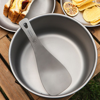 Ελαφρύ Titanium Rice Spoon Paddle Spoon Camping Outdoor επιτραπέζιο σκεύος για υπαίθριο κάμπινγκ στο σπίτι Πικ-νικ πεζοπορίας