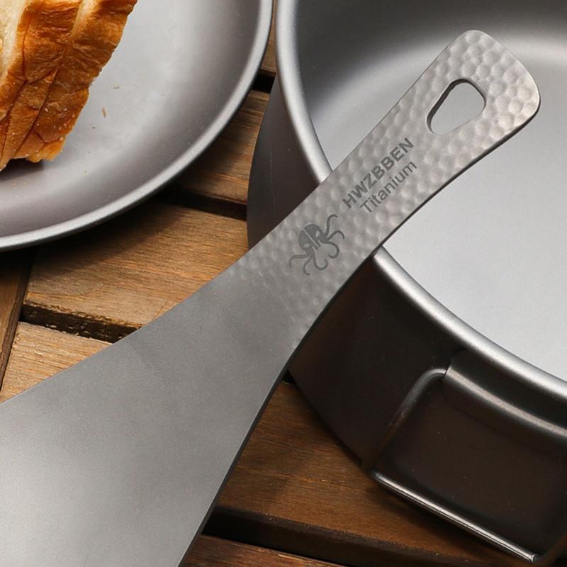 Viegli titāna rīsu karote, ķemmēšanas karote, āra galda piederumi mājas āra kempingam pārgājienu piknikam