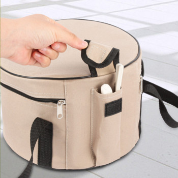 Нова преносима чанта за пикник с голям капацитет за къмпинг на открито Водоустойчива чанта за съхранение на саксия от плат Оксфорд, Барбекю, чанта за пикник Консумативи на открито