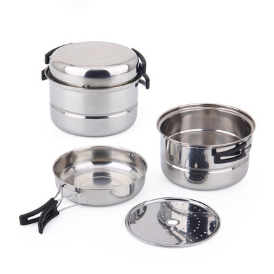 Camping Kooggerei Kit Outdoor Aluminium Koken Set Waterkoker Pan Pot Reizen Wandelen Picknick Bbq Servies Apparatuur