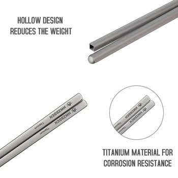 Ελαφρύ κουτάλι Titanium Titanium Fork Chopsticks Titanium for Noodles Rice Cooks for Home Outdoor Camping Πεζοπορία πικ-νικ