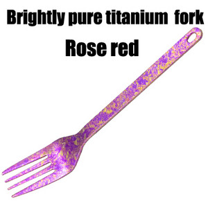 TiTo lauko stovyklavimo titano Spork 1,5 mm Itin lengvas titano šaukštas ilgos rankenos šaukštas lauko stovyklavimo piknikui Titano šakutė