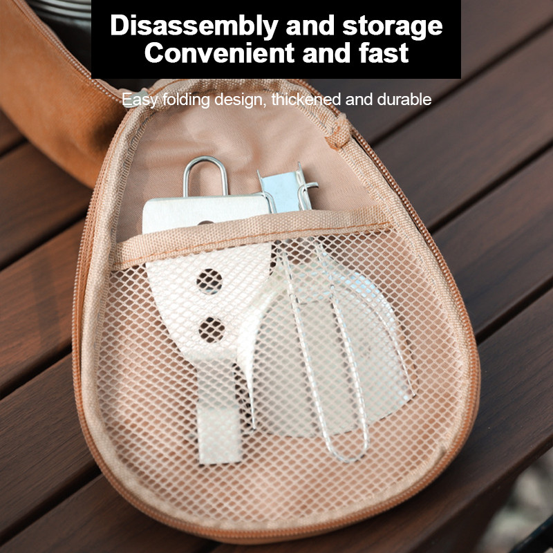 Nerūsējošā tērauda saliekamā lāpstiņa Ēdiena virpotājs cepšanas lāpsta bārbekjū trauki piknika trauki ceļojumiem āra kempingiem gatavošanas piederumi