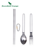 Boundless Voyage Camping Titán kanál villa pálcikakészlet kültéri hordozható étkészlet evőeszköz akasztóval
