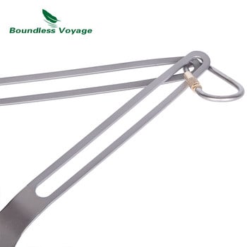 Setless Voyage Camping Titanium Spoon Fork Chopsticks Φορητά επιτραπέζια σκεύη εξωτερικού χώρου Μαχαιροπίρουνα μαχαιροπήρουνων με γάντζο