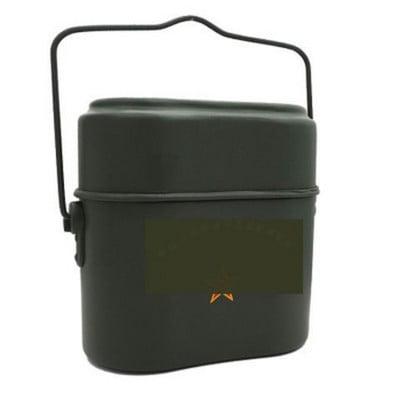 Pārnēsājami kempinga virtuves komplekti 3 vienā kempinga virtuves trauku komplekts Pārgājienu virtuves piederumu armijas virtuves komplekts Militārais virtuves komplekts pusdienu kastes