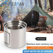 Nerūdijančio plieno stovyklavimo puodelis Puodelis Stovyklavietės Žygiai Nešiojami Arbata Kavos Alaus puodelis Lauko Kempingo Kelionės Vandens Puodelis Stalo reikmenys