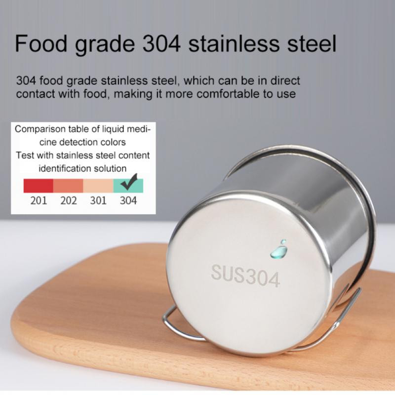 Nerūdijančio plieno stovyklavimo puodelis Puodelis Stovyklavietės Žygiai Nešiojami Arbata Kavos Alaus puodelis Lauko Kempingo Kelionės Vandens Puodelis Stalo reikmenys