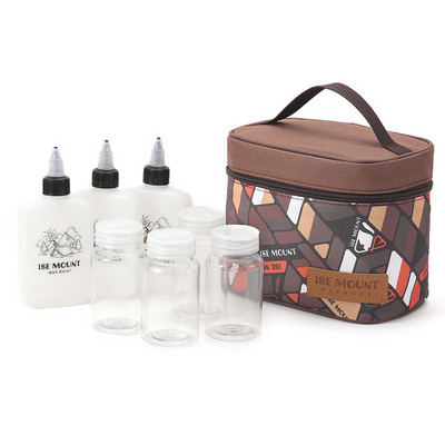 Prieskonių butelių rinkinys Laikymo maišelis Daugkartinio naudojimo prieskonių dėžutės indelis pagardų stiklainiai Organizatorius iškylų maišelis lauko kepsninės reikmenys