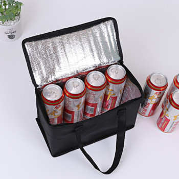 Φορητό μονωμένο ψυγείο μεσημεριανό τσάντα Bento υπαίθριο κάμπινγκ Ταξίδι μπάρμπεκιου Γεύμα Πακέτο με φερμουάρ Πακέτο προμήθειες για πικνίκ Καλάθι για πικνίκ