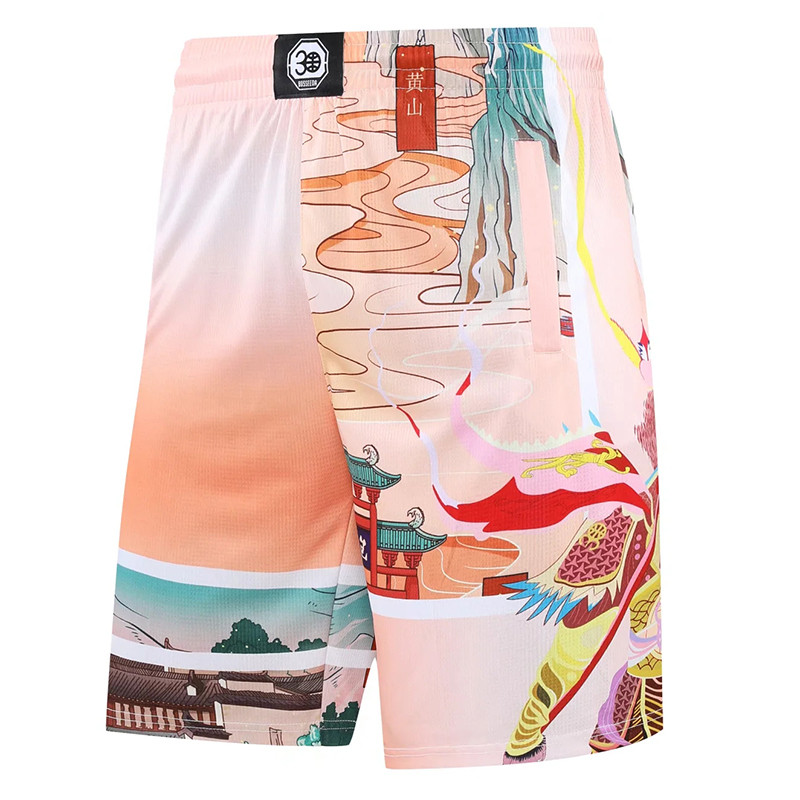 Vasaras šorti Vīriešu Basketbola Šorti Treniņiem Skriešanas Sporta Šorti Brīvi Sporta Šorti ar garu garu Elpojoši vīriešu šorti