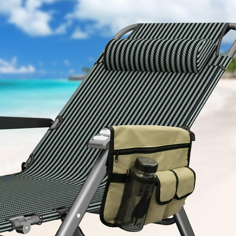 Karfa rendszerező székhez Strand szék tároló tasak Vízálló 600D Oxford textilből akasztó tasak uzsonnatáska kültéri használatra
