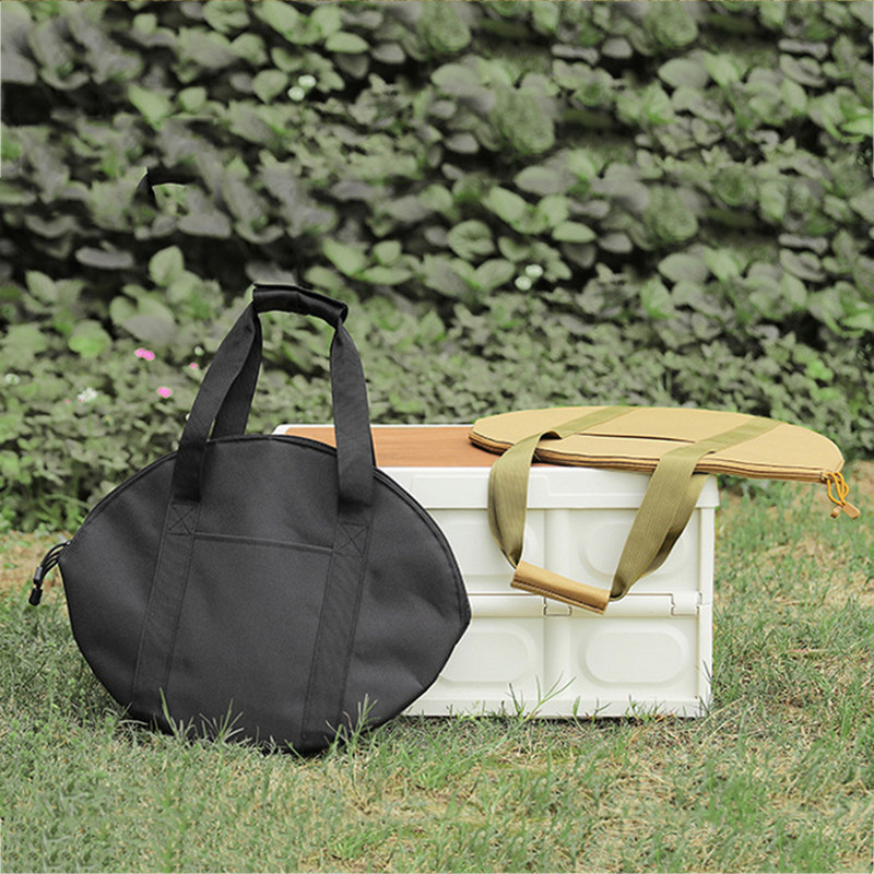 Lauko kempingas Ketaus keptuvės laikiklis, krepšys, nešiojamasis virtuvės reikmenys, kepsninės lėkštės padėklas, keptuvė, geležinis puodas