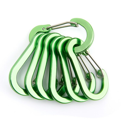 3/6/12 vnt Lauko stovyklavimo kelių įrankių alpinizmo sagtis, plieninė maža karabino spaustukai, žvejybos laipiojimo reikmenys