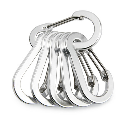 3/6/12 vnt Lauko stovyklavimo kelių įrankių alpinizmo sagtis, plieninė maža karabino spaustukai, žvejybos laipiojimo reikmenys