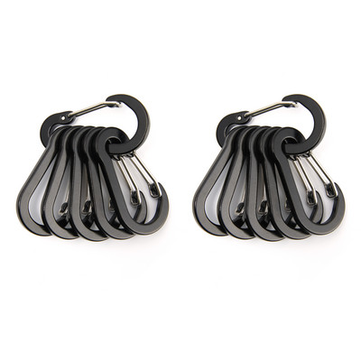 3/6/12 vnt Lauko stovyklavimo kelių įrankių alpinizmo sagtis, plieninė maža karabino spaustukai, žvejybos laipiojimo reikmenys