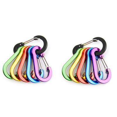 3/6/12 vnt Lauko stovyklavimo kelių įrankių alpinizmo sagtis, plieninė maža karabino spaustukai, žvejybos laipiojimo reikmenys