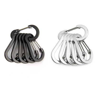 3/6/12 vnt Lauko stovyklavimo kelių įrankių alpinizmo sagtis, plieninė maža karabino spaustukai, žvejybos laipiojimo reikmenys