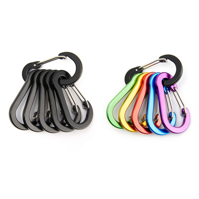 3/6/12 vnt Lauko stovyklavimo kelių įrankių alpinizmo sagtis, plieninė maža karabino spaustukai, žvejybos laipiojimo reikmenys