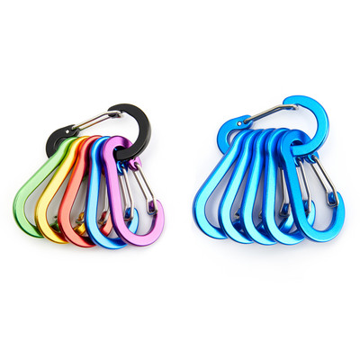 3/6/12 vnt Lauko stovyklavimo kelių įrankių alpinizmo sagtis, plieninė maža karabino spaustukai, žvejybos laipiojimo reikmenys