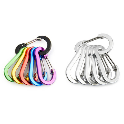 3/6/12 vnt Lauko stovyklavimo kelių įrankių alpinizmo sagtis, plieninė maža karabino spaustukai, žvejybos laipiojimo reikmenys