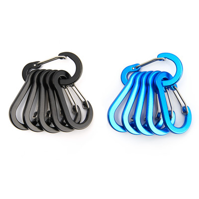 3/6/12 vnt Lauko stovyklavimo kelių įrankių alpinizmo sagtis, plieninė maža karabino spaustukai, žvejybos laipiojimo reikmenys