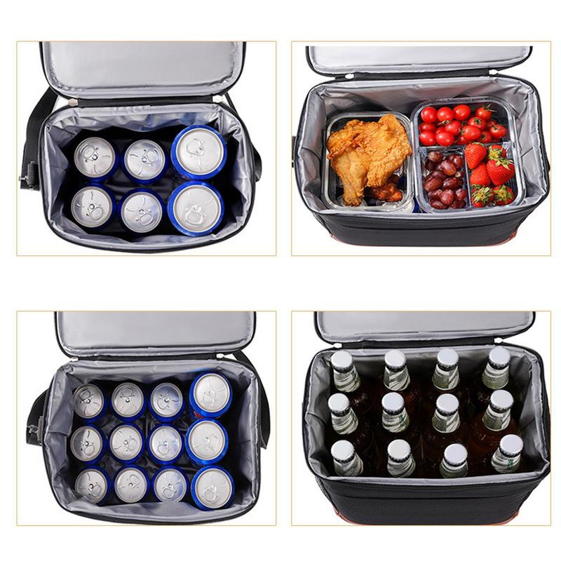 9/16 literes hűtőtáska hevederes pikniktáskával, izoterm szigetelt táska sörhöz, nagy étkezési konténerhez ebédtáska autós Bolsa hűtőtáska