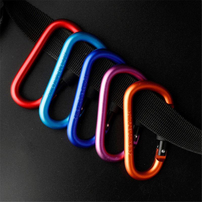 Lauko sraigtinio užrakto sagtis D formos karabino užsegimas raktų pakabuko segtukas stovyklavimo rinkiniai Sportiniai virvės sagtis vandens puodelis sagtis laipiojimo įrankis