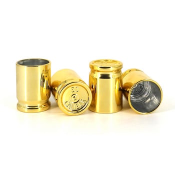 Σετ 2 ή 4 τμχ Πλαστικό 50 Caliber Golden Shiny Surface Bullet Drinking Cup Shot Glass Αδιαφανής Κούπα Winegglass Νέο Δώρο