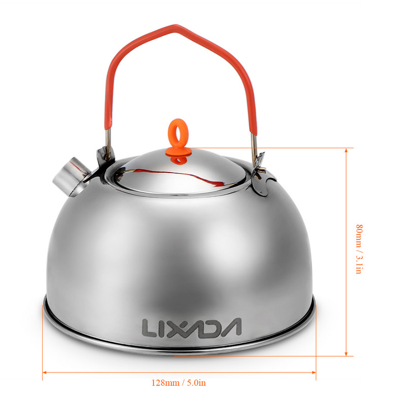 Kuhalo za čaj od nehrđajućeg čelika 0,6 L Prijenosni vanjski kuhalo za vodu Kampiranje Planinarenje Kuhalo za vodu Čajnik Lonac za kavu Posuđe za van