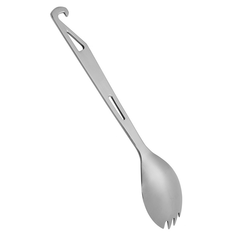 Lixada 3-in-1 Spork nerūsējošā tērauda Spork ar pudeļu attaisāmo Vieglie āra vakariņu Spork trauki ceļojumu kempingiem