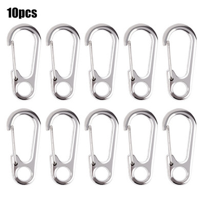 10db/készlet Kis karabiner kapocs kulcstartókkal 31mm alumínium karabiner kulcstartó kapocs kemping kulcstartókhoz kültéri túrázáshoz