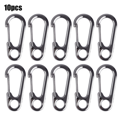 10db/készlet Kis karabiner kapocs kulcstartókkal 31mm alumínium karabiner kulcstartó kapocs kemping kulcstartókhoz kültéri túrázáshoz