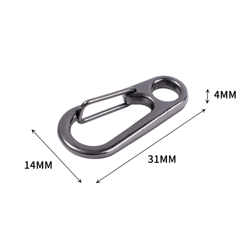 10db/készlet Kis karabiner kapocs kulcstartókkal 31mm alumínium karabiner kulcstartó kapocs kemping kulcstartókhoz kültéri túrázáshoz