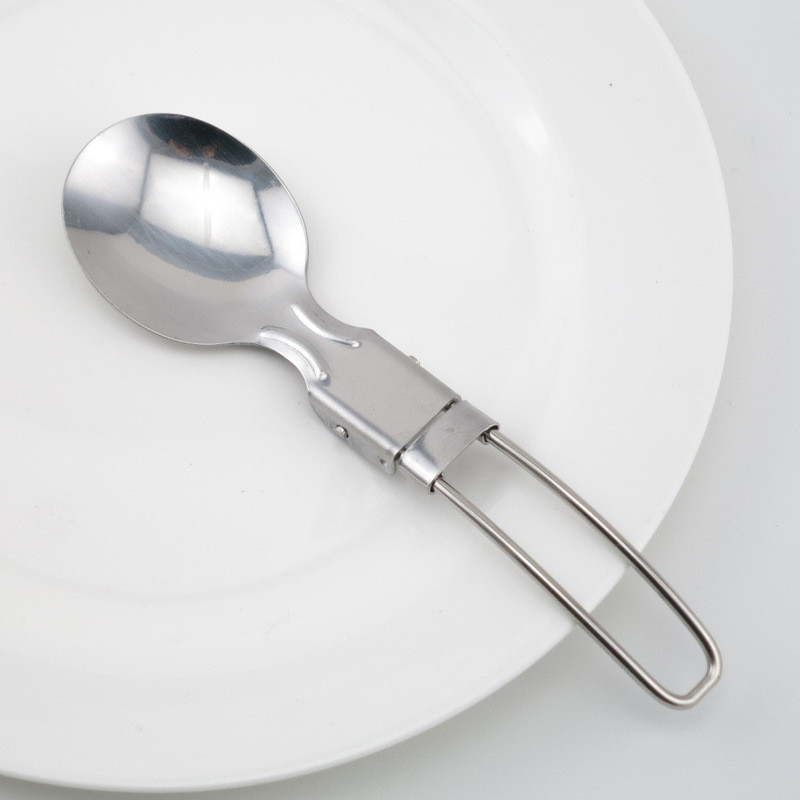 Kempinga galda piederumi nazis dakša karote nerūsējošā tērauda saliekamie trauki āra ceļojumu traukiem kempinga aprīkojums tūrisma piederumi