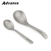 S/L titánötvözet leveskanál kültéri kemping kanál könnyű hordozható piknik étkészlet