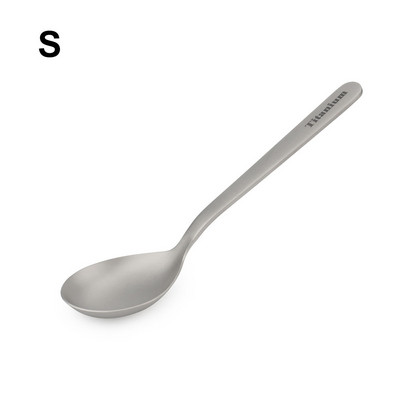 S/L titánötvözet leveskanál kültéri kemping kanál könnyű hordozható piknik étkészlet