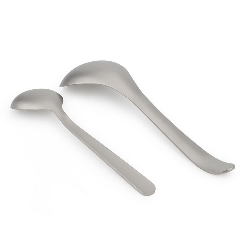 S/L titánötvözet leveskanál kültéri kemping kanál könnyű hordozható piknik étkészlet