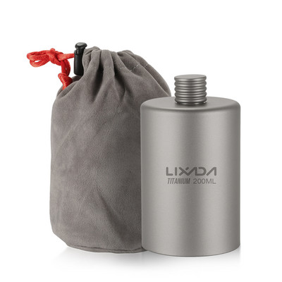 Lixada titaanist veinikolb 200 ml kerge kaasaskantav alkohoolne joogipudel reisimiseks matkamiseks matkamiseks seljakotti