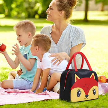 Дамска изолирана чанта за пикник Водоустойчива чанта с анимационни мотиви Хладилна чанта Преносима термоизолирана чанта за храна за пикник